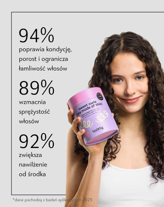 Kolagen do picia w proszku hydrolizowany Naticol na porost włosów z biotyną Hydrokolagen Twisty, kuracja 30 dni - 5