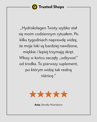Kolagen do picia w proszku hydrolizowany Naticol na porost włosów z biotyną Hydrokolagen Twisty, kuracja 30 dni - 6