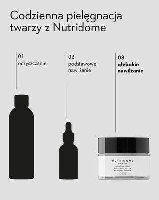 Krem do twarzy na noc wygładzający i ujędrniający z kwasem hialuronowym Nutridome - 4