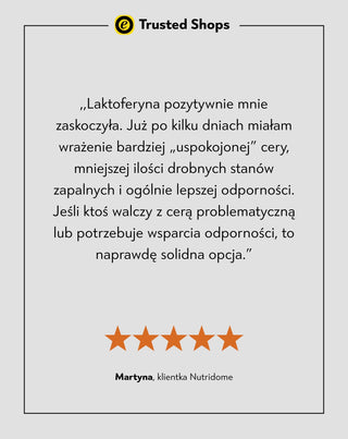 Laktoferyna na trawienie, odporność i wchłanianie żelaza Nutridome 60 kapsułek