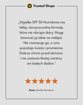 Lekka mgiełka ochronna do twarzy SPF 50 ochrona UVB, UVA w sprayu Nutridome - 5