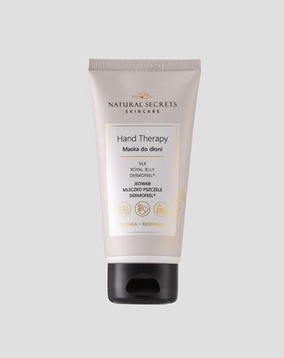 Odżywcza maska do dłoni z proteinami jedwabiu i mleczkiem pszczelim Hand Therapy Natural Secrets - 1