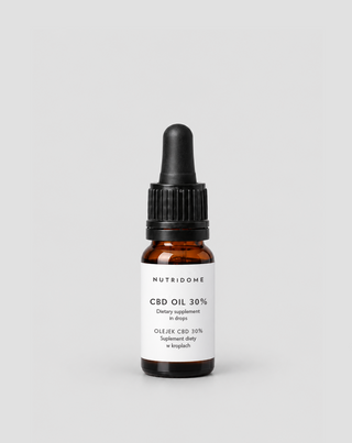 Olej CBD 30% w kroplach, broad spectrum bez THC z CBG i CBN Nutridome