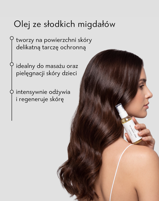 Olej ze słodkich migdałów 100% naturalny do skóry i włosów Nutridome - 3