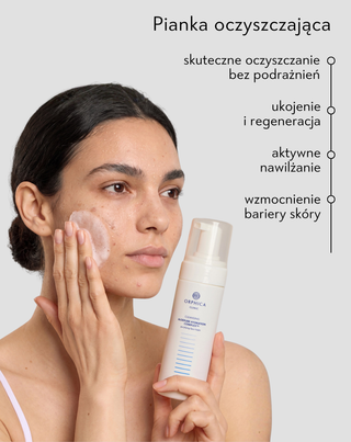 Pianka oczyszczająca do twarzy z betainą, pantenolem i alantoiną Cleansing Orphica Clinic 150 ml