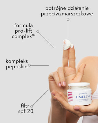 Krem do twarzy przeciwzmarszczkowy na dzień z filtrem spf 20 do cery 40+ Timeless Orphica - 5
