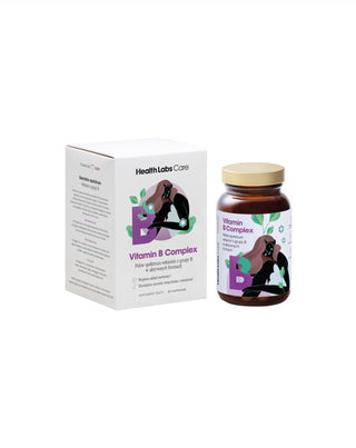 Kompleks witamin z grupy B wolny od glutenu i laktozy Complex Health Labs Care 60 kapsułek - 2