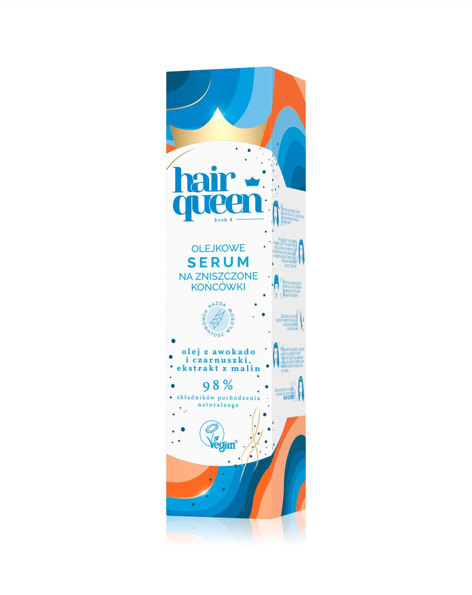 Serum na zniszczone końcówki z olejem z awokado i czarnuszki Hair Queen - 2