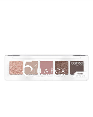 Paleta cieni 5 In A Box Mini Eyeshadow Palette w kolorze Soft Rose Look 020 Catrice - 1