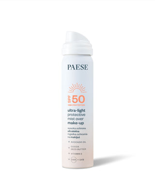 Ultralekka mgiełka ochronna na makijaż z filtrem przeciwsłonecznym SPF50 Paese - 2
