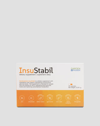 Suplement diety na prawidłowy poziom cukru i metabolizm InsuStabil Gardenpharm 30 kapsułek - 1
