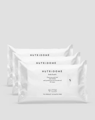 Chusteczki nawilżane z łagodzącym pantenolem dla niemowląt i dzieci Nutridome 3x60 szt. - 1