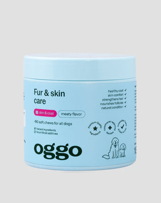 Fur & Skin karma uzupełniająca dla psów na piękną sierść i zdrową skórę Oggo 180 g - 1