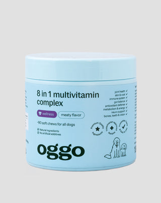 8 in 1 Complex karma uzupełniająca multiwitamina dla zdrowia i energii pupila Oggo 180 g - 1