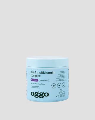 8 in 1 Complex karma uzupełniająca multiwitamina dla zdrowia i energii pupila Oggo 180 g