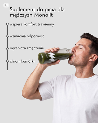 Suplement do picia dla mężczyzn kompleksowe wsparcie organizmu, witaminy, minerały, błonnik Monolit - 2