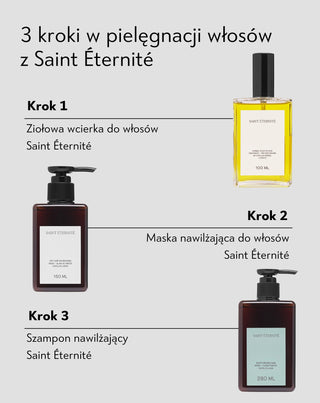 Szampon nawilżający skórę głowy i włosy z pantenolem, olejem makadamia Saint Éternité - 2