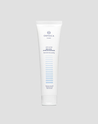 Peeling do twarzy z niacynamidem, pantenolem, BHA i mikrogranulkami Anti-Acne Orphica Clinic 100 ml