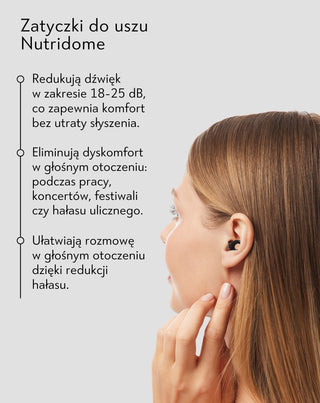 Zatyczki do uszu wyciszające stopery zestaw cztery rozmiary Nutridome - 3